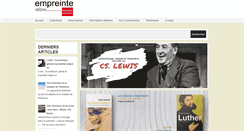 Desktop Screenshot of editions-empreinte.com